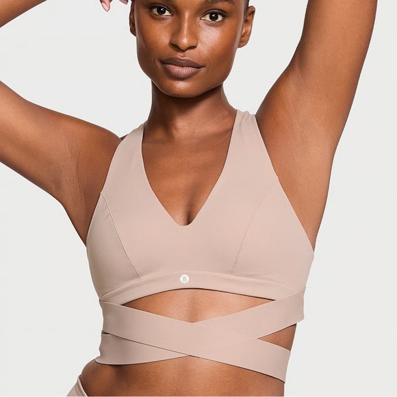 NWT Victoria’s Secret VSX Beige/ Tan Strappy Women's Bralette size XL - Picture 1 of 12